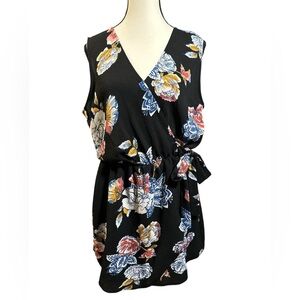 Scobe Floral Romper with Wrap Skirt